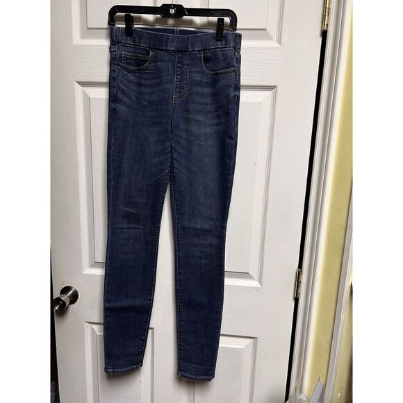 Lands' End Jeans Size 2 Blue Denim Mid-Rise Pull On Skinny 5-Pocket Jegging 0179 - Picture 1 of 10